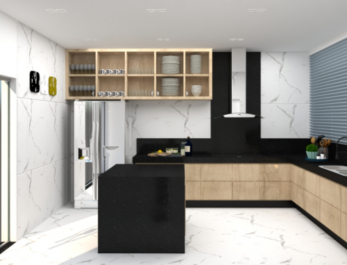 PROJETO DE INTERIORES – COZINHA /LAVABO/VARANDA – CASA EM CONDOMÍNIO – IGARAPÉ – MG